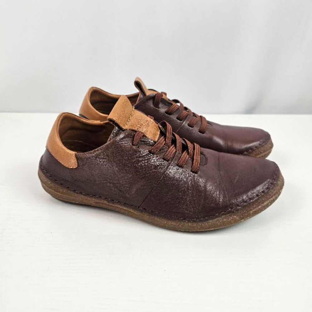 Spring Step Women's Brown Rochellie Leather Slip On Sneakers Size 10